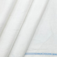 Shirt Fabric Linen Club Pure Linen 120Lea Premium Plain White