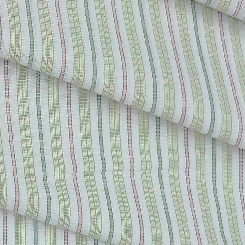 Shirt Fabric Arvind Cotton Blended Formal Lining Colour Gin Green N White