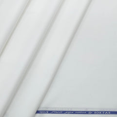 Shirt Fabric Soktas 120/2 Finest Giza Cotton Plain White