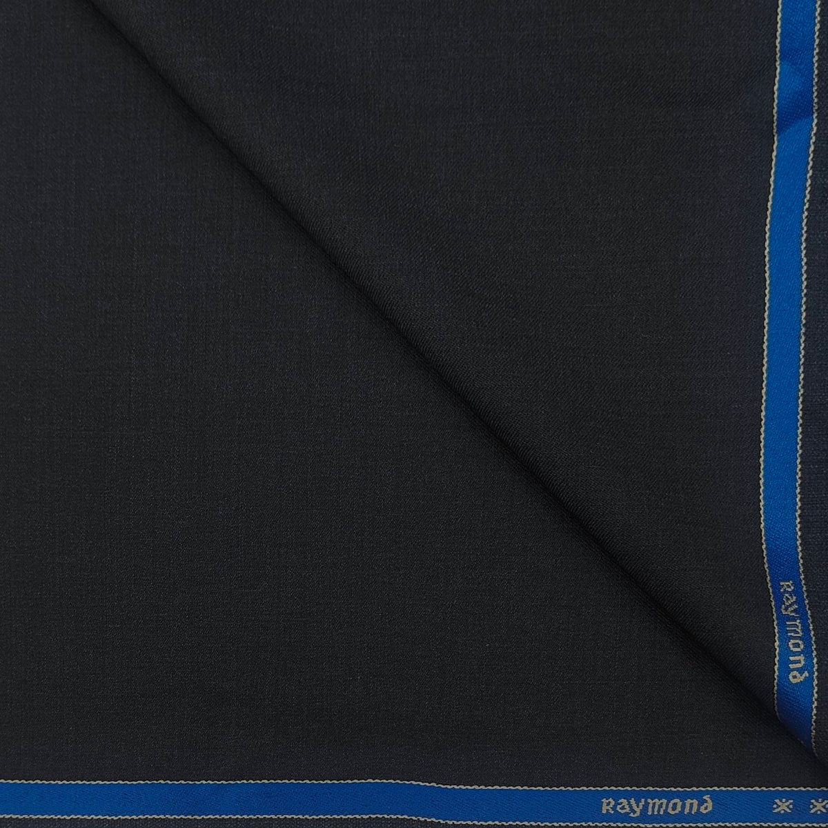 Trouser Fabric Raymond Wool Blended Plain Colour Lead Grey