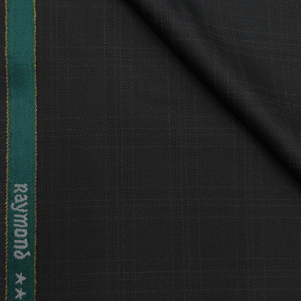 Trouser Fabric Raymond Wool Blended Check Colour Bistre Brown