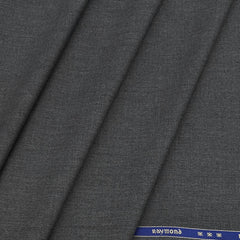 Trouser Fabric Raymond Wool Blended Plain Colour Metal Grey