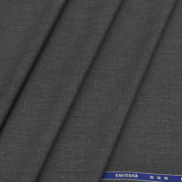 Trouser Fabric Raymond Wool Blended Plain Colour Metal Grey