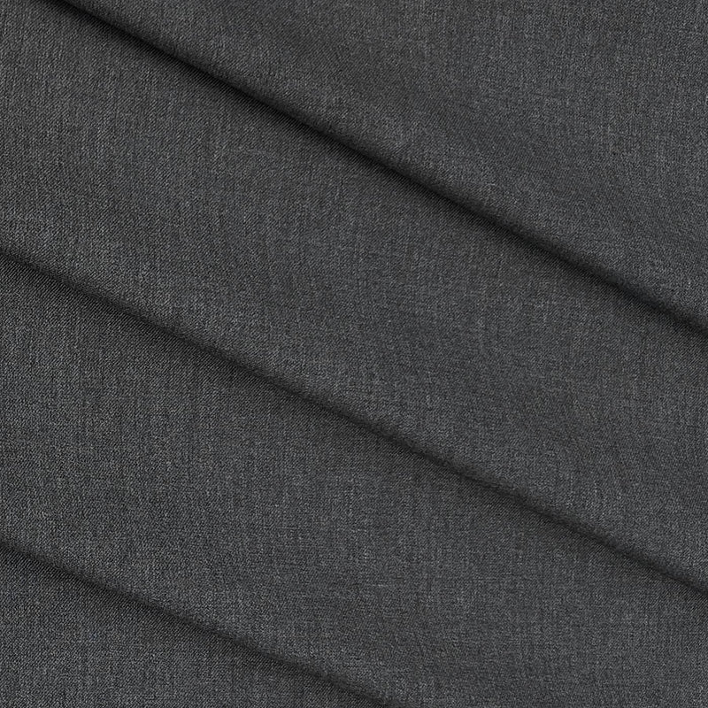 Trouser Fabric Raymond Wool Blended Plain Colour Metal Grey