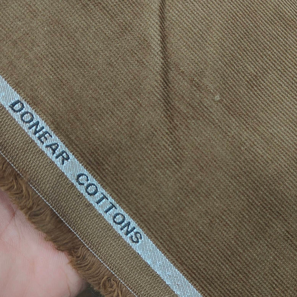 Corduroy Donear Pure Cotton stretchable Trouser Fabric Colour Raw Umber Brown