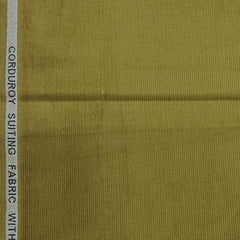 Corduroy Donear Pure Cotton stretchable Trouser Fabric Colour Khaki N Olive Green