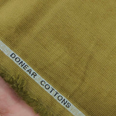 Corduroy Donear Pure Cotton stretchable Trouser Fabric Colour Khaki N Olive Green