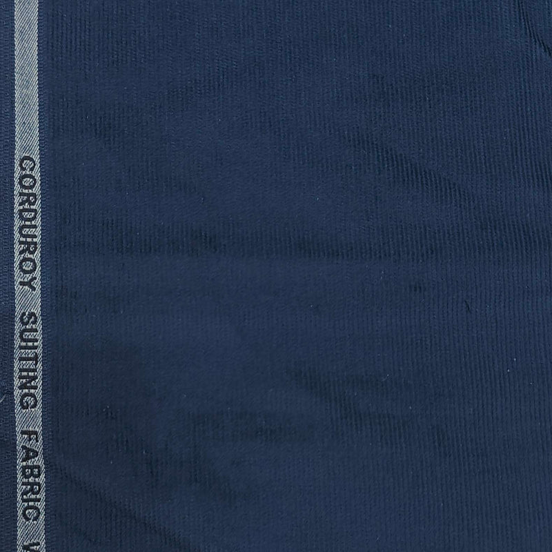Corduroy Donear Pure Cotton stretchable Trouser Fabric Colour Blue