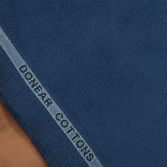 Corduroy Donear Pure Cotton stretchable Trouser Fabric Colour Blue