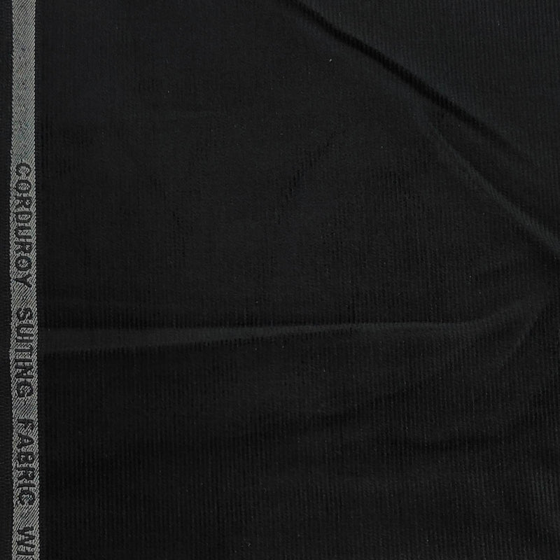 Corduroy Donear Pure Cotton stretchable Trouser Fabric Colour Black