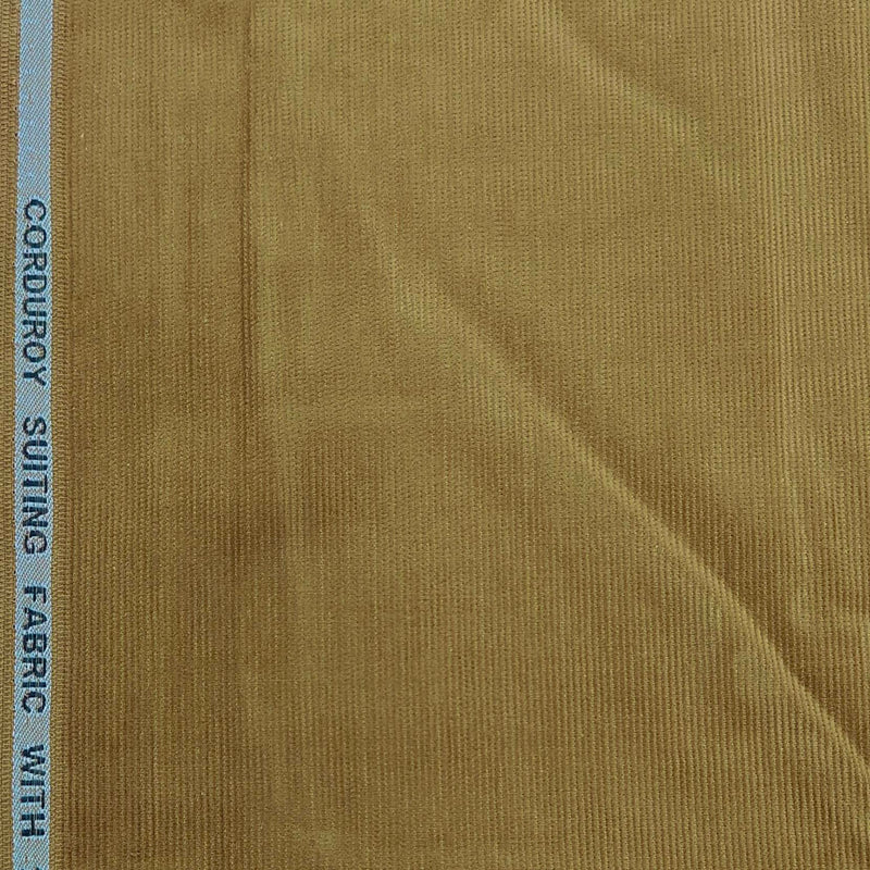 Corduroy Donear Pure Cotton stretchable Trouser Fabric Colour Camel Brown