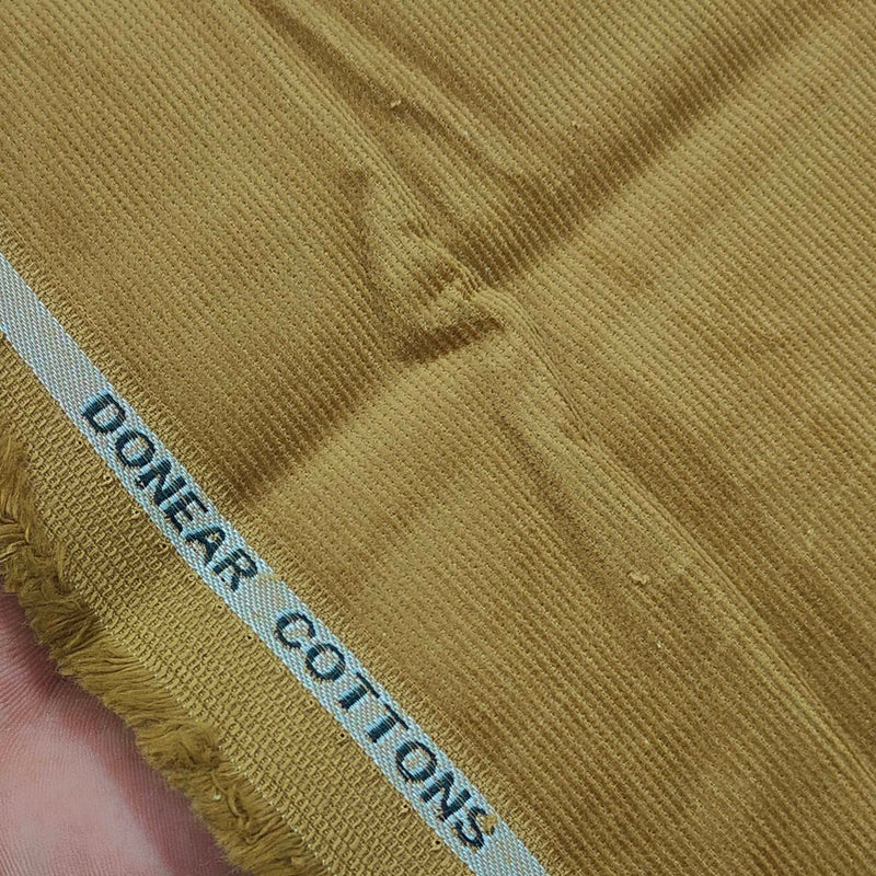 Corduroy Donear Pure Cotton stretchable Trouser Fabric Colour Camel Brown