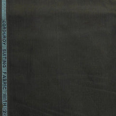 Corduroy Donear Pure Cotton stretchable Trouser Fabric Colour Brownish Green