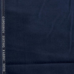 Corduroy Donear Pure Cotton stretchable Trouser Fabric Colour Space Blue