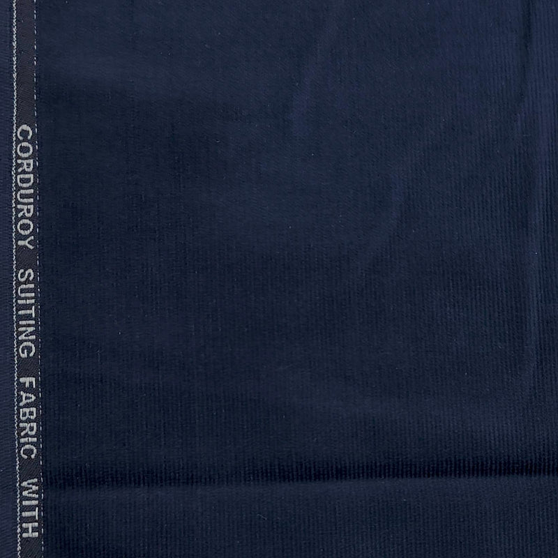 Corduroy Donear Pure Cotton stretchable Trouser Fabric Colour Space Blue
