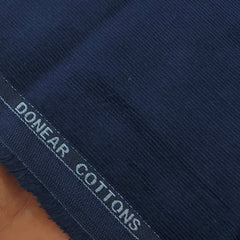 Corduroy Donear Pure Cotton stretchable Trouser Fabric Colour Space Blue