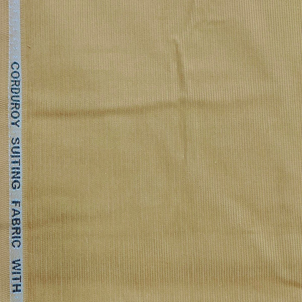 Corduroy Donear Pure Cotton stretchable Trouser Fabric Colour Birdseed Brown