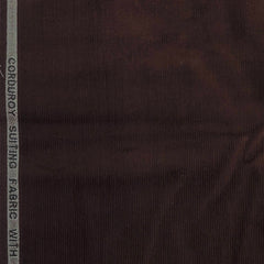 Corduroy Donear Pure Cotton stretchable Trouser Fabric Colour Dark Brown