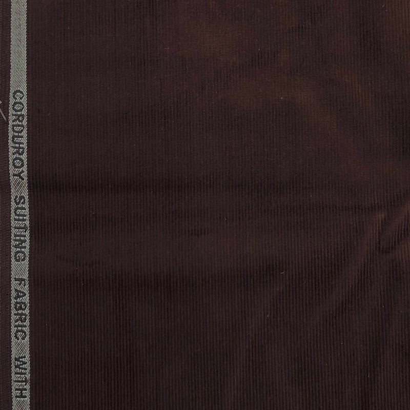 Corduroy Donear Pure Cotton stretchable Trouser Fabric Colour Dark Brown