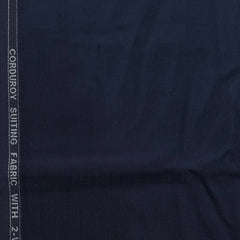 Corduroy Donear Pure Cotton stretchable Trouser Fabric Colour Denim Blue