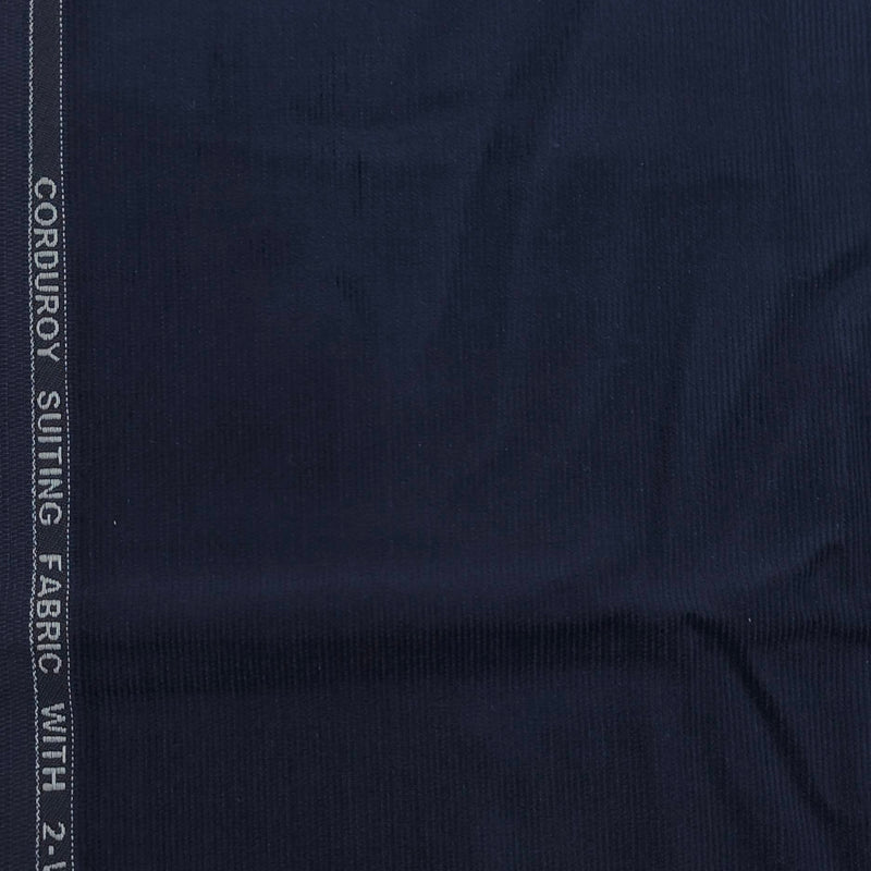 Corduroy Donear Pure Cotton stretchable Trouser Fabric Colour Denim Blue