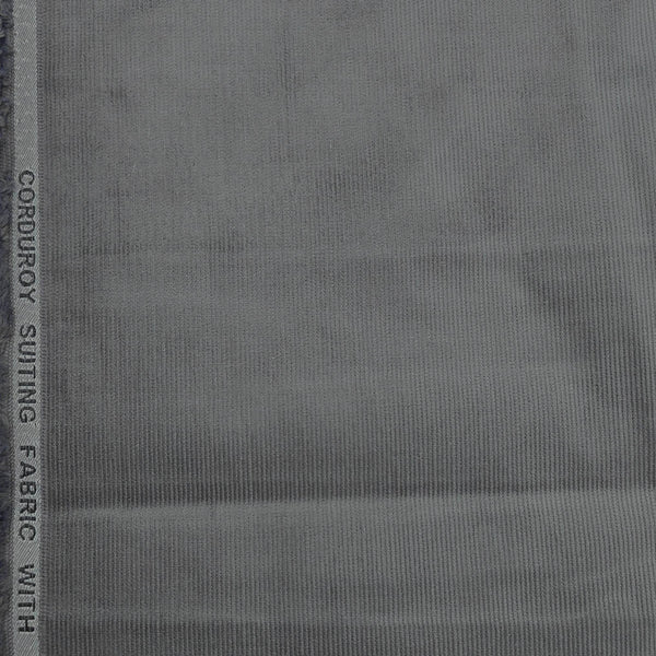 Corduroy Donear Pure Cotton stretchable Trouser Fabric Colour Grey