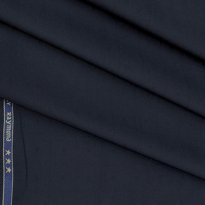 Trouser Fabric Raymond PV Check Colour Dark Blue