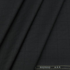 Trouser Fabric Raymond PV Check Colour Charcoal Grey