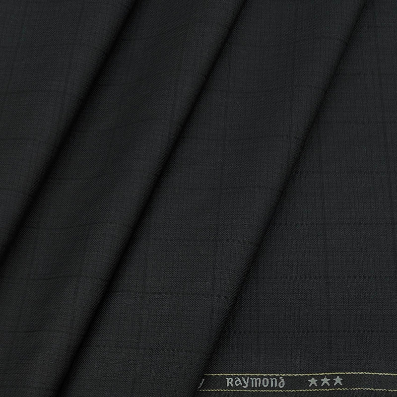 Trouser Fabric Raymond PV Check Colour Charcoal Grey