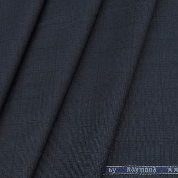 Trouser Fabric Raymond PV Check Colour Bluish Grey