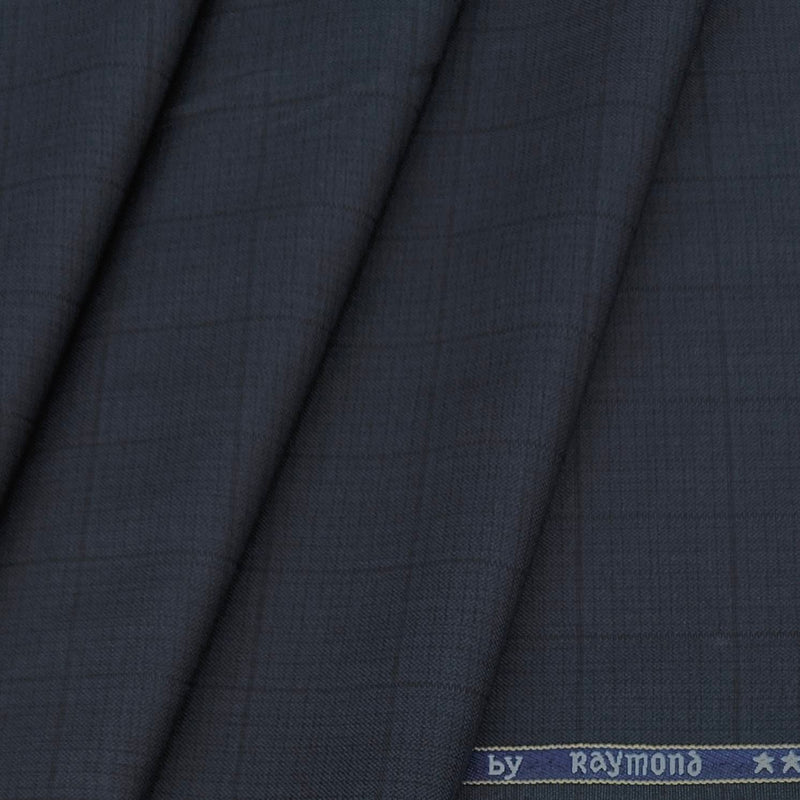 Trouser Fabric Raymond PV Check Colour Bluish Grey