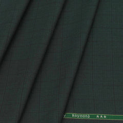 Trouser Fabric Raymond PV Check Colour Greenish Grey