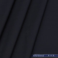 Trouser Fabric Raymond PV Check Colour Wool Rich Bluish Black