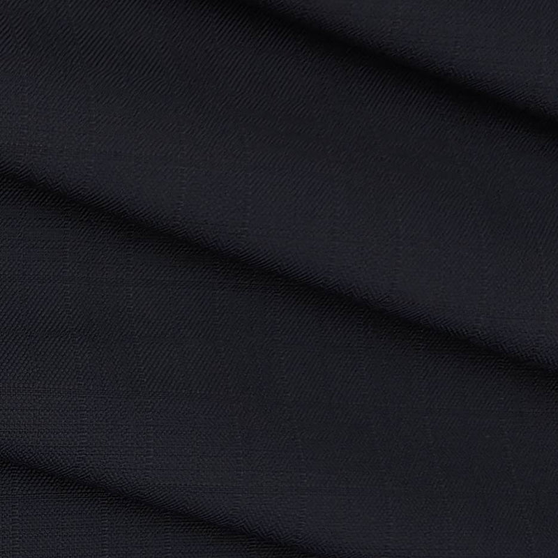 Trouser Fabric Raymond PV Check Colour Wool Rich Bluish Black