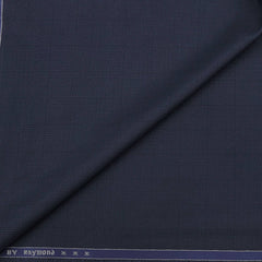 Trouser Fabric Raymond PV Check Colour Royal Blue