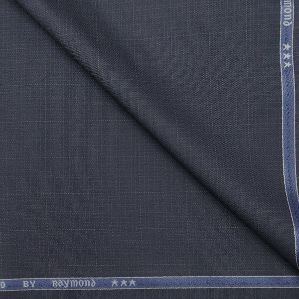 Trouser Fabric Raymond PV Check Colour Greyish Blue N Brown