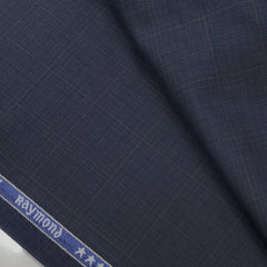 Trouser Fabric Raymond PV Check Colour Greyish Blue N Brown