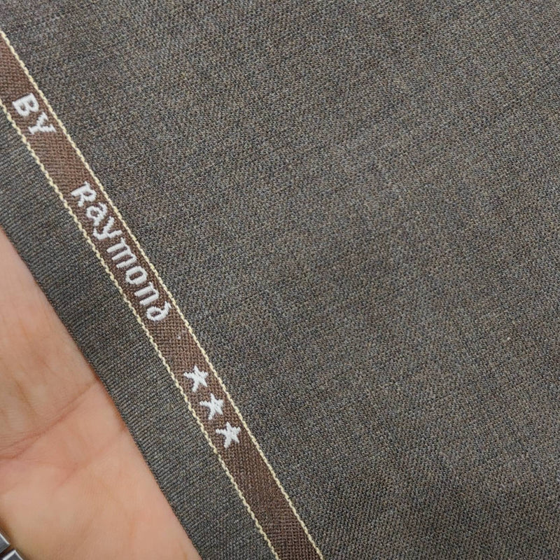 Trouser Fabric Raymond PV Plain Colour Wood Brown