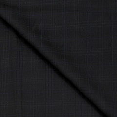Trouser Fabric Raymond PV Check Colour Jet Grey N Blue