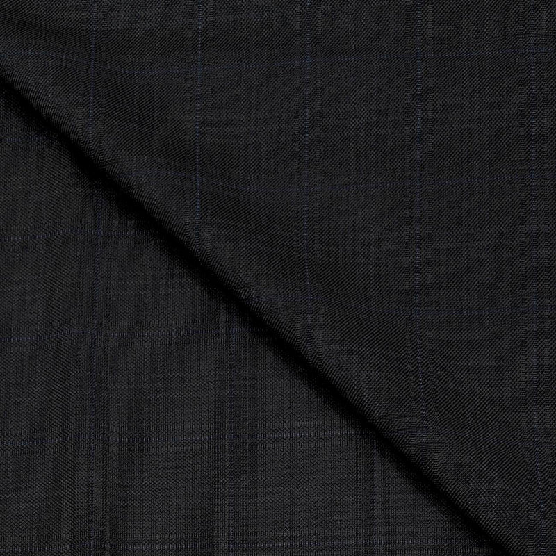 Trouser Fabric Raymond PV Check Colour Jet Grey N Blue