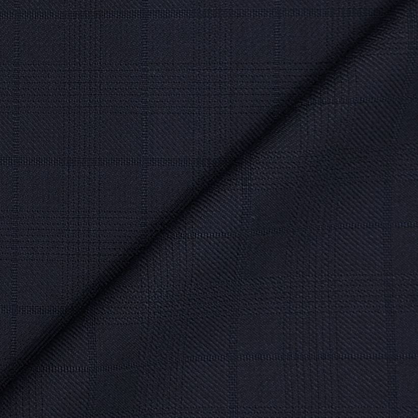 Trouser Fabric Raymond PV Check Colour Ultra Dark Blue