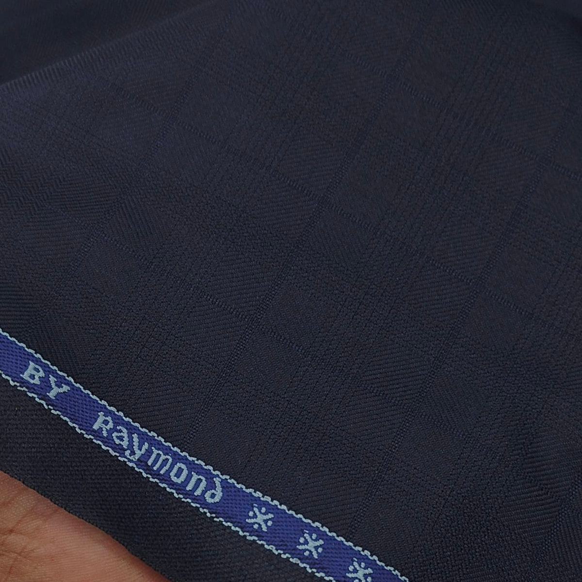 Trouser Fabric Raymond PV Check Colour Ultra Dark Blue