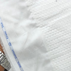 Tuxido Shirt Fabric ManTire 60s Giza Cotton satin Plain White