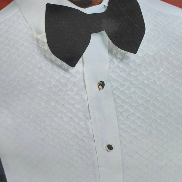 Tuxido Shirt Fabric ManTire 60s Giza Cotton satin Plain White