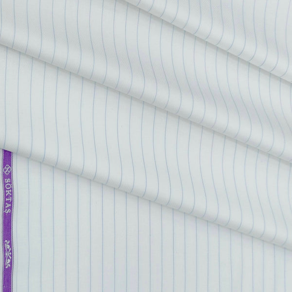 Shirt Fabric Soktas 100% Cotton Lining Colour Light Blue N White
