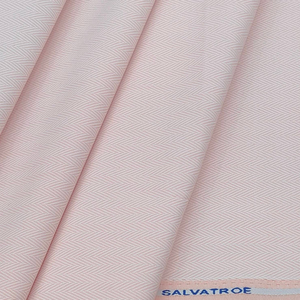 Shirt Fabric ManTire Poly Cotton Wrinkle Free Zig Zag Colour Cherry Pink
