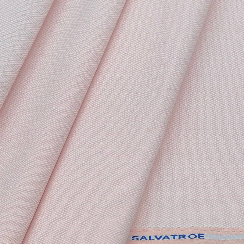 Shirt Fabric ManTire Poly Cotton Wrinkle Free Zig Zag Colour Cherry Pink