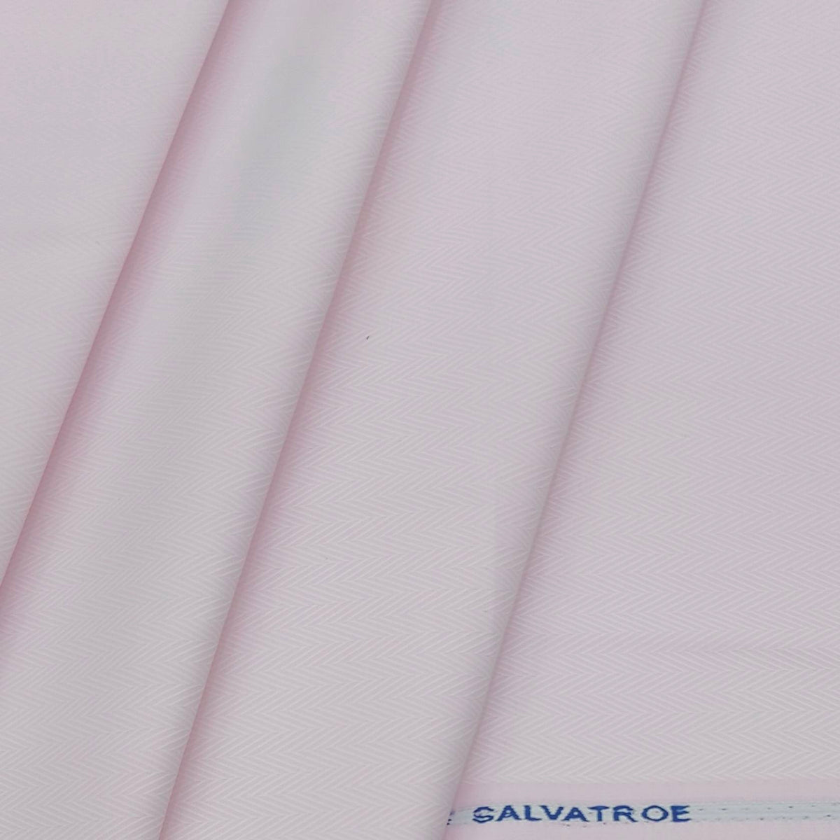 Shirt Fabric ManTire Poly Cotton Wrinkle Free Zig Zag Colour Blush Pink