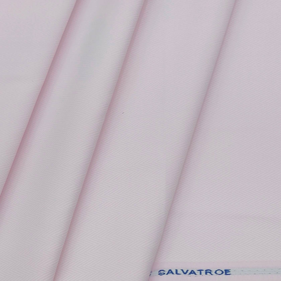 Shirt Fabric ManTire Poly Cotton Wrinkle Free Zig Zag Colour Blush Pink