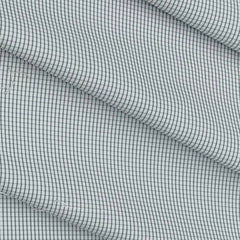 Shirt Fabric ManTire Poly Cotton Wrinkle Free Formal Pin Check Colour Grey